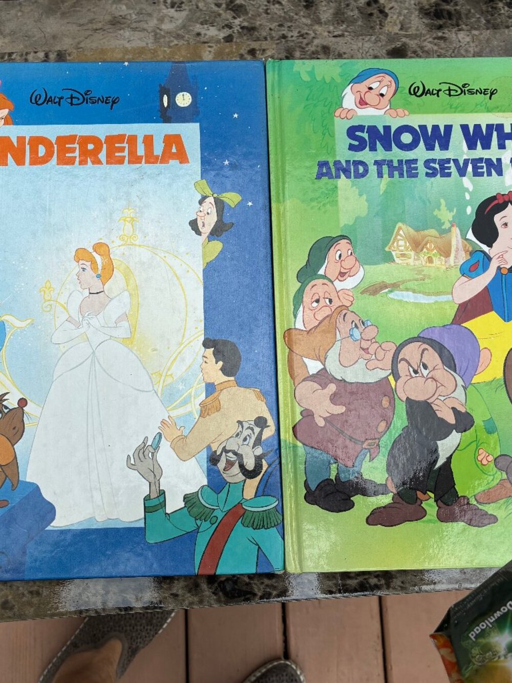 Lot of Two Walt Disney Books Snow White Cinderella